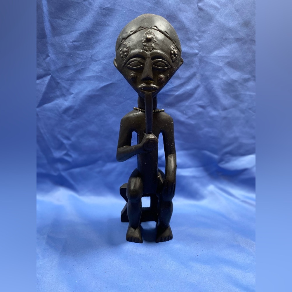 Vintage African wooden Figure Ghana handcrafted 13”